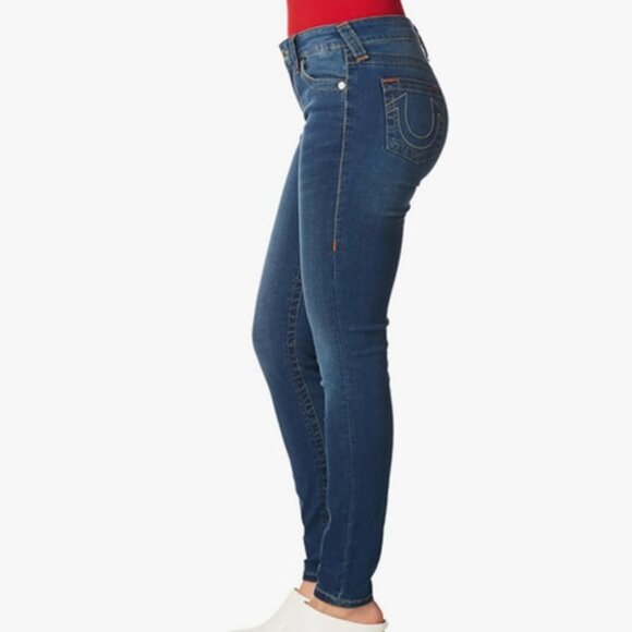 NWT True Religion Women's Halle Mid Rise Super Skinny Fit Jean Dream Catcher - Picture 2 of 4